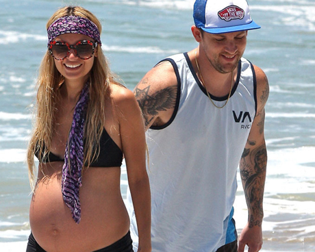 Very Pregnant Nicole Richie Hits The Beach