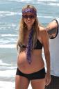 Very Pregnant Nicole Richie Hits The Beach